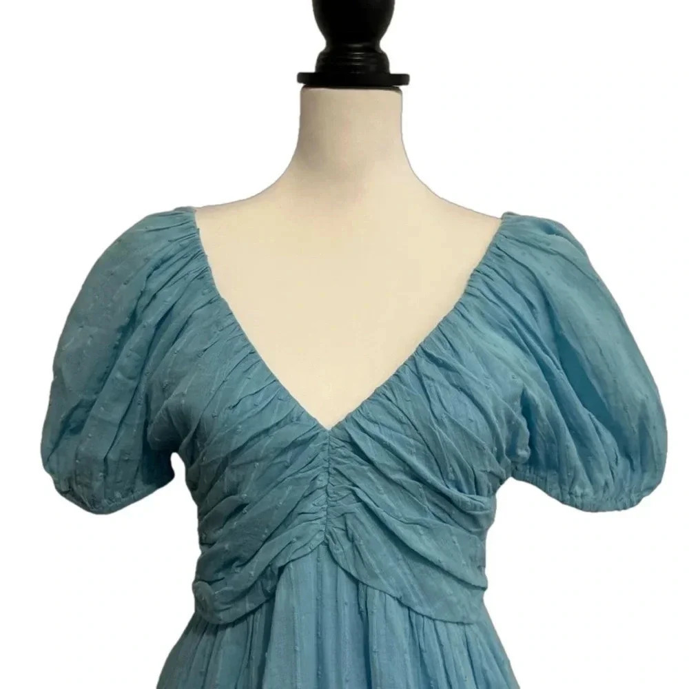 NWT! Never a Wallflower Coco Short Sleeve Dress. Air Stripe (light blue). XS - Picture 6 of 10
